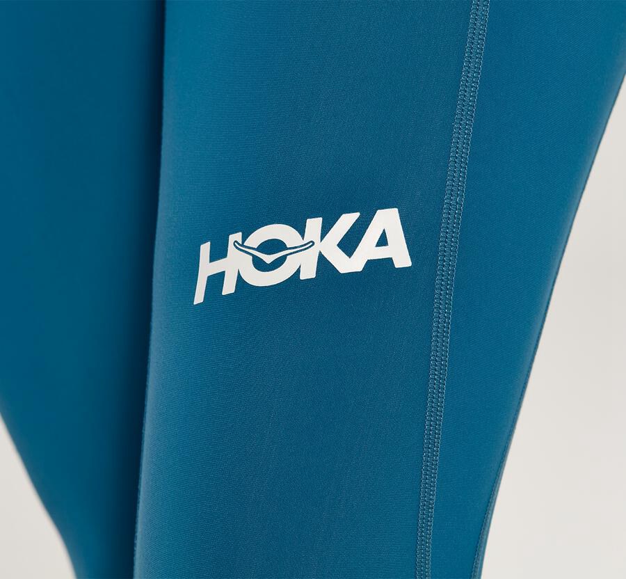 Hoka One One Nohavice Damske Modre - Performance Crop Tight - 90458-TXAG